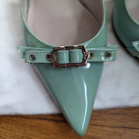 ❌ SOLD ❌ Vintage Christian Dior Turquoise Heels size 39.5 - Picture 7 of 15